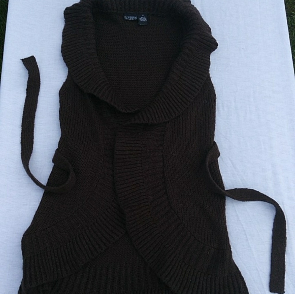 Brown sweater vest